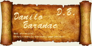 Danilo Baranac vizit kartica